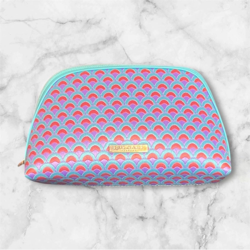 NWT Bvlgari Pink and Blue Cosmetic Accessory Bag